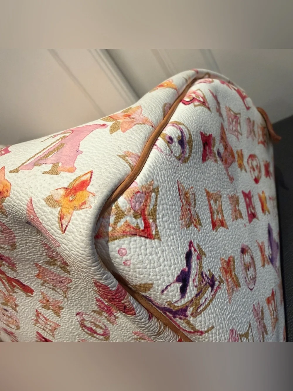Louis Vuitton Limited Edition Monogram Watercolor Aquarelle Speedy 30 Bag COA